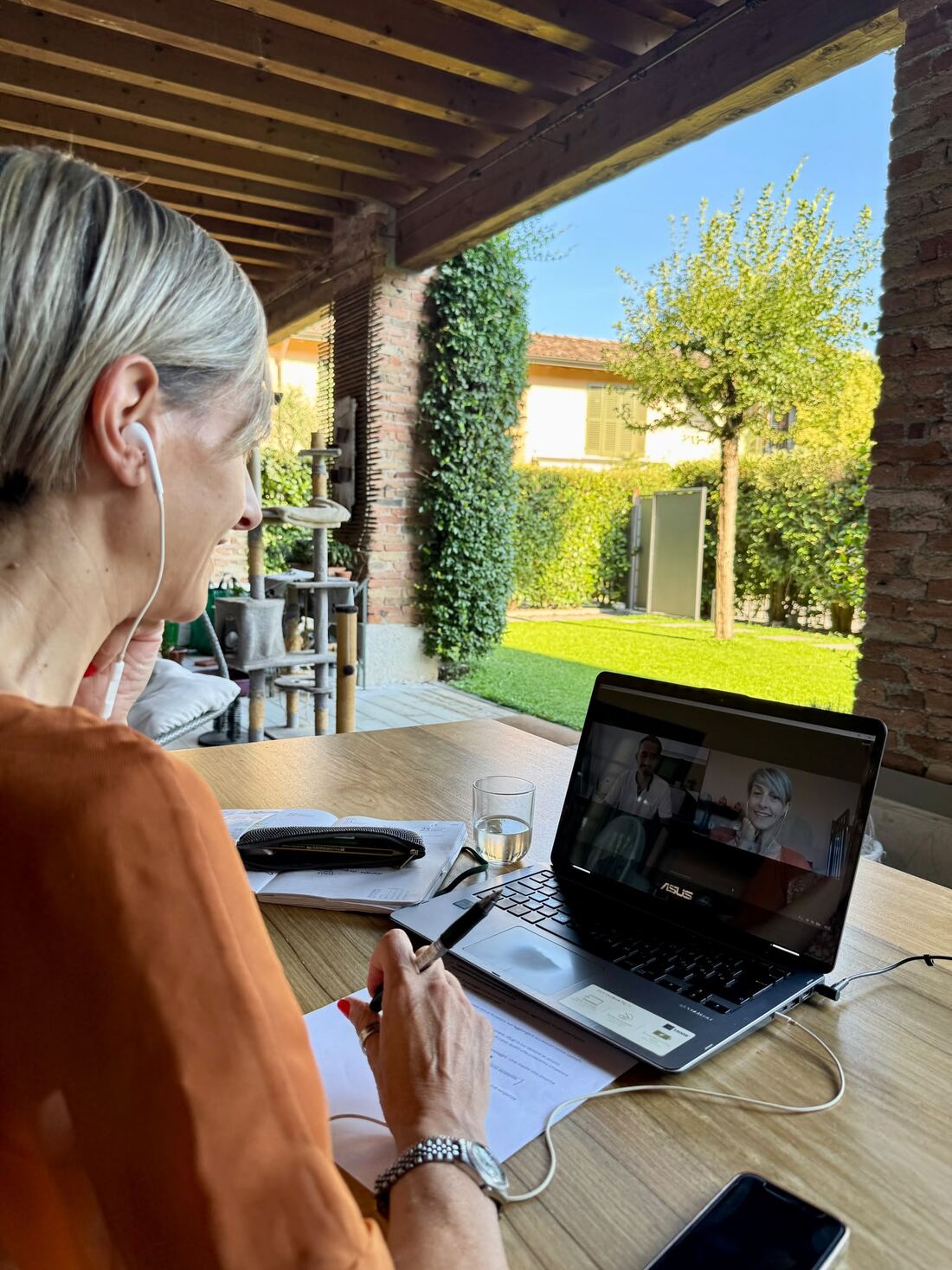 Paola Cavagnoli durante una consulenza online